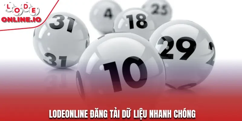 Lodeonline đăng tải dữ liệu nhanh chóng